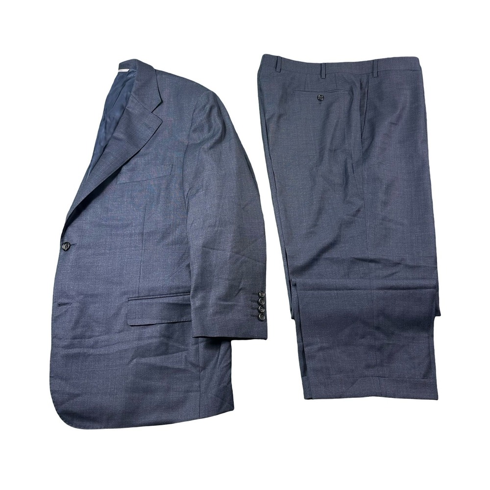 Canali 1934 Blue Wool 2 Piece Suit Mens 48R Pant 40x26 Made in Italy